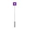 Shots Ouch! Whips and Paddles Leather Square Tipped Crop Purple