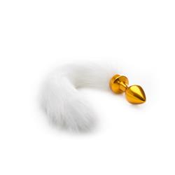 White Tail Buttplug - Gold
