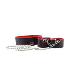 Reversible Collar and Wrist Cuffs - Red