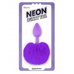 Neon Bunny Tail Purple