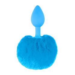 Neon Butt Plug Bunny Tail Blue