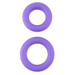 Neon Stretchy Silicone Cock Ring Set Purple