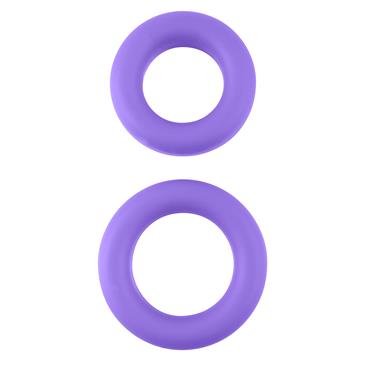 Neon Stretchy Silicone Cock Ring Set Purple