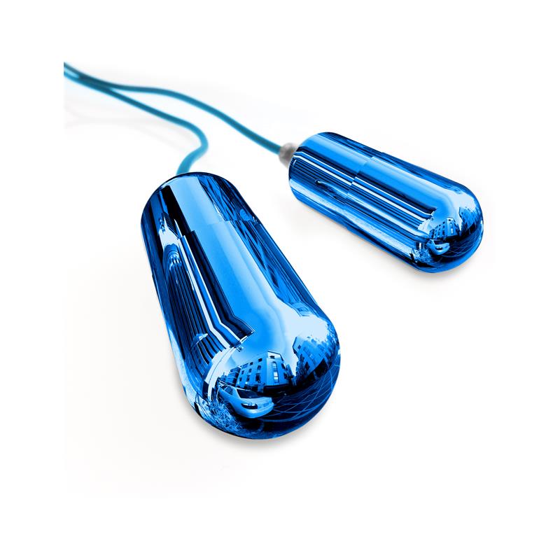 Dual Vibrating Penis Sleeve Blue and Clear