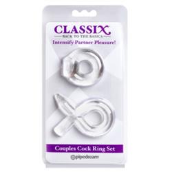 Couples Cock Ring Set Clear