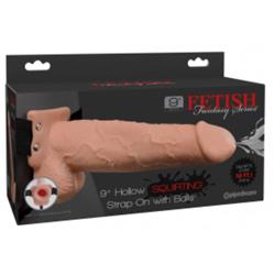 Fetish Fantasy 9" Hollow Squirting Strap-On with B