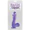 Basix Rubber Works 16,51 cm Dong and Testicles with Suction Cup - Colour Purple
