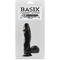 Basix Rubber Works  6.5" Dong with Suction Cup-Bla