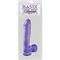 Basix Rubber Works  25,4 cm Dong and Testicles with Suction Cup - Colour Purple