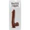 Basix Rubber Works 25,4 cm Dong and Testicles with Suction Cup - Colour Brown