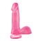 Basix Rubber Works  15,2 cm Dong with Suction Cup - Colour Pink