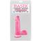 Basix Rubber Works  6" Dong with Suction Cup-Pink