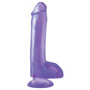 Dildo with Testicles and Suction Cup - Purple 20 cm