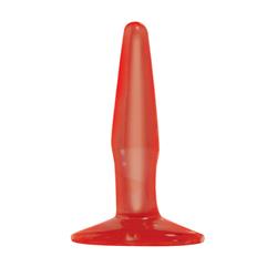 Basix Rubber Works  Mini Butt Plug-Red
