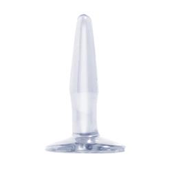 Basix Rubber Works  Mini Butt Plug-Clear