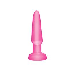 Basix Rubber Works  Beginners Butt Plug-Pink