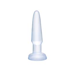 Basix Rubber Works  Beginners Butt Plug-Clear