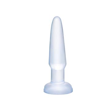 Basix Rubber Works  Beginners Butt Plug-Clear