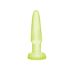 Basix Rubber Works Beginners Butt Plug - Colour Glow in the Dark