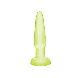 Basix Rubber Works  Beginners Butt Plug-Glow In T