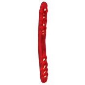 Dildo Doble Color Rojo 33,7 cm