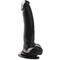 Basix Rubber Works Dong and Testicles with Suction Cup - Colour Black