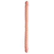 Basix Rubber Works  45,7 cm Double Dong - Colour Flesh