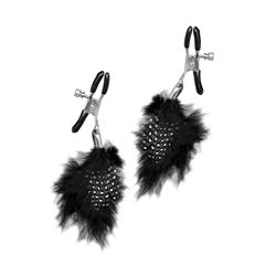 Fetish Fantasy Series Limited Edition Feather Nipple Clamps Black