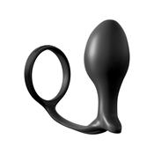 Anal Fantasy Collection  Ass-Gasm Cockring Advanced Plug - Colour Black