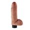 King Cock 7" Vibrating Cock with Balls - Tan