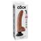 King Cock 9" Vibrating Cock with Balls - Tan