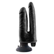 King Cock Vibrador Doble 8" - Color Negro