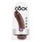 King Cock Dildo 8" - Brown