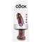 King Cock Dildo 9" - Brown
