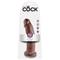 King Cock Dildo 9" - Brown