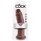 King Cock Dildo 10" - Brown