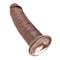 King Cock Dildo 10" - Brown