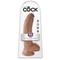 King Cock   9" Cock with Balls-Tan