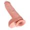 King Cock  10" Cock with Balls-Flesh