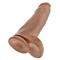 King Cock   12" Cock with Balls-Tan