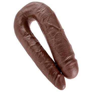 King Cock  U-Shaped Large Double Trouble-Brown