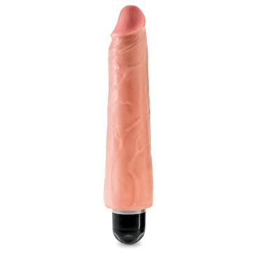 King Cock  9" Vibrating Stiffy-Flesh