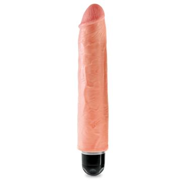 King Cock  10" Vibrating Stiffy-Flesh