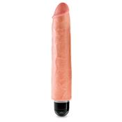 King Cock Vibrador Stiffy de 10" - Color Natural