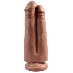 Double Dildo "Two Cocks One Hole" Tan 7"