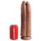 Double Dildo "Two Cocks One Hole" Tan 11"