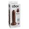 King Cock Realisic Dildo with Movable Foreskin Brown 6"