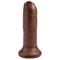 King Cock Realisic Dildo with Movable Foreskin Brown 6"