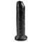 King Cock Realistic Dildo with Movable Foreskin Black 7"