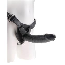 King Cock  Strap-On Harness  w/ 9" Cock-Black
